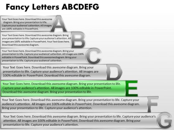 Ppt Fancy Letters Abcdefg With Textboxes Business Plan PowerPoint ...