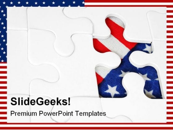 american flag background powerpoint. American Flag Jigsaw Shapes