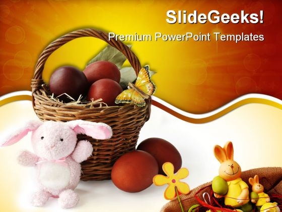 easter eggs in a basket. Basket With Easter Eggs