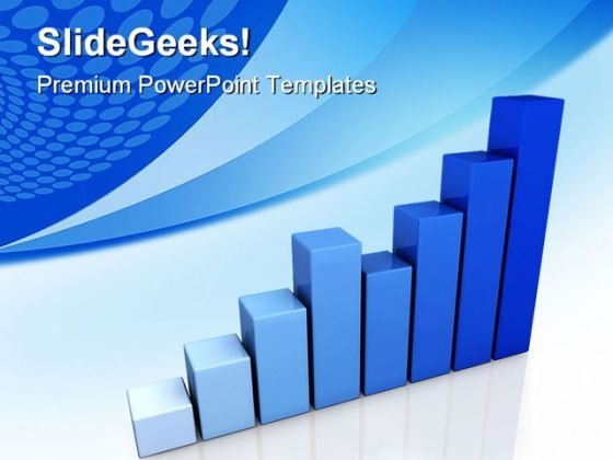 powerpoint templates blue. Blue Graph Business PowerPoint