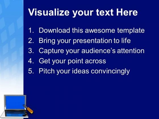 Information Security Powerpoint Template laptop the concept of information security powerpoint