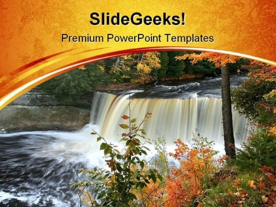powerpoint backgrounds water. Water Falls Nature PowerPoint