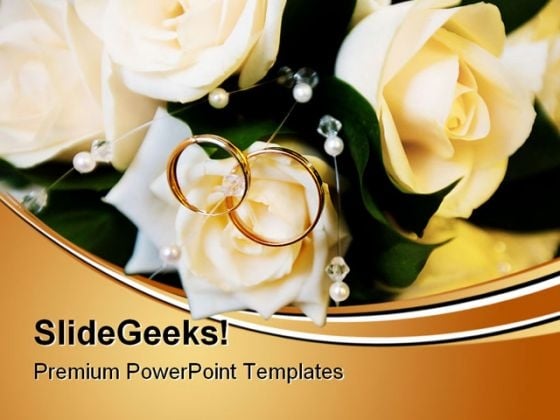 Wedding Rings Events PowerPoint Themes And PowerPoint Slides 0411
