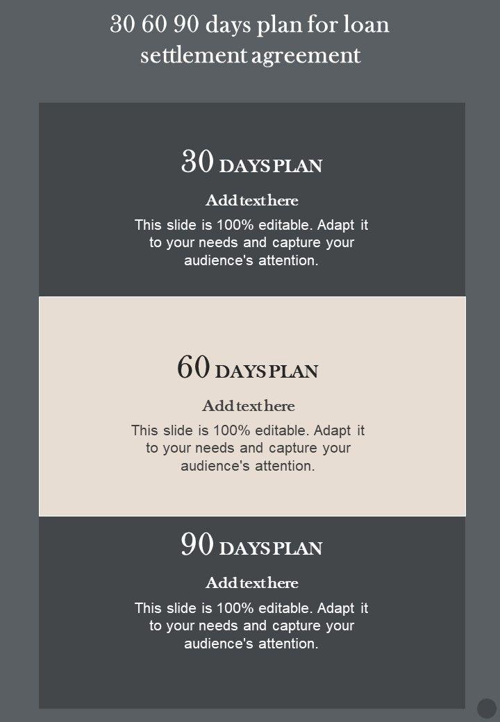 30_60_90_Days_Plan_For_Loan_Settlement_Agreement_One_Pager_Sample_Example_Document_Slide_1.jpg