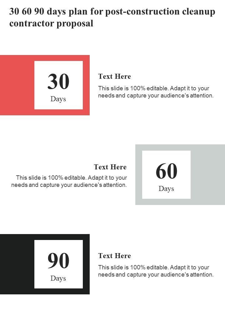 30_60_90_Days_Plan_For_Post_Construction_Cleanup_Contractor_Proposal_One_Pager_Sample_Example_Document_Slide_1.jpg