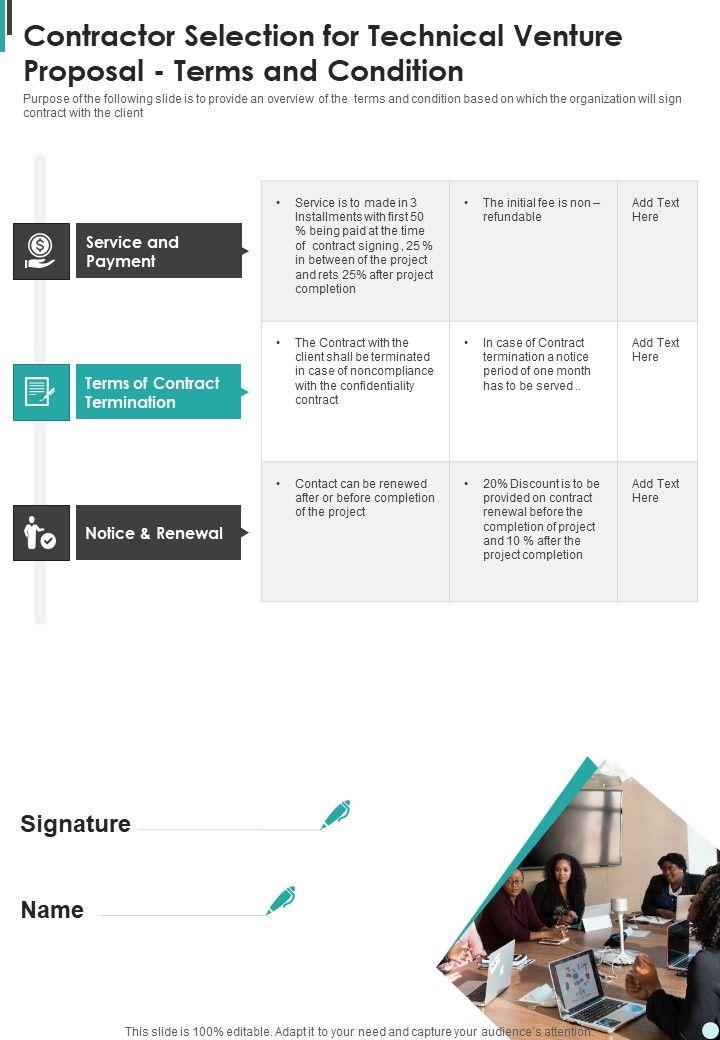 Contractor_Selection_For_Technical_Venture_Proposal_Terms_And_Condition_One_Pager_Sample_Example_Document_Slide_1.jpg