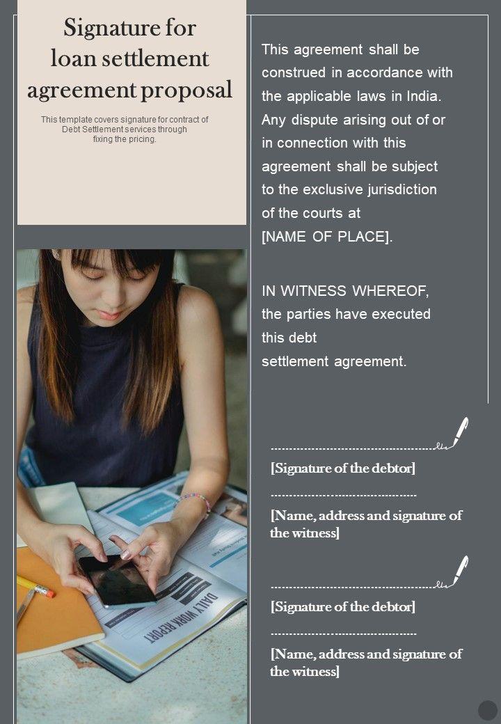 Signature_For_Loan_Settlement_Agreement_Proposal_One_Pager_Sample_Example_Document_Slide_1.jpg