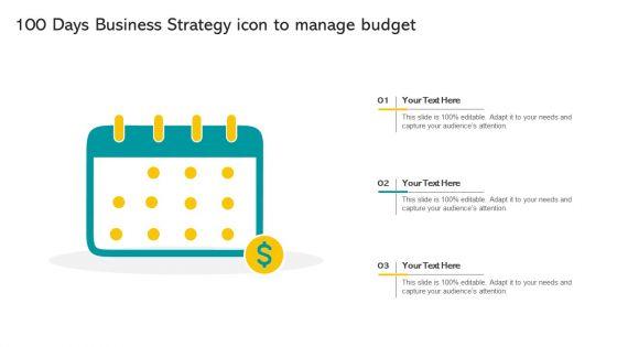 100_Days_Business_Strategy_Icon_To_Manage_Budget_Professional_PDF_Slide_1.jpg