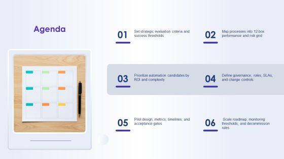 12 Box Performance Evaluation Grid For Robotic Process Automation PPT Structure VM