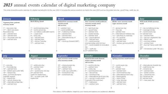 2023_Annual_Events_Calendar_Of_Digital_Marketing_Company_Structure_PDF_Slide_1.jpg