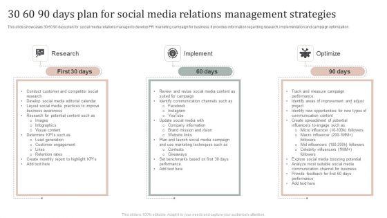 30_60_90_Days_Plan_For_Social_Media_Relations_Management_Strategies_Microsoft_PDF_Slide_1.jpg