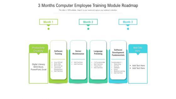 3 Months Computer Employee Training Module Roadmap Guidelines 3 Months Computer Employee Training Module Roadmap Guidelines