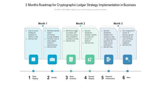 3_Months_Roadmap_For_Cryptographic_Ledger_Strategy_Implementation_In_Business_Background_Slide_1.jpg
