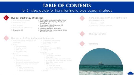 5_Step_Guide_For_Transitioning_To_Blue_Ocean_Strategy_Table_Of_Contents_Portrait_PDF_Slide_1.jpg