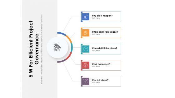 5_W_For_Efficient_Project_Governance_Ppt_PowerPoint_Presentation_File_Inspiration_PDF_Slide_1.jpg