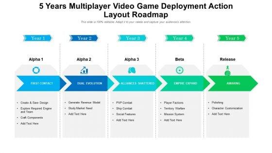 5_Years_Multiplayer_Video_Game_Deployment_Action_Layout_Roadmap_Brochure_Slide_1.jpg