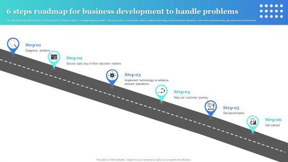 6_Steps_Roadmap_For_Business_Development_To_Handle_Problems_Guidelines_PDF_Slide_1.jpg