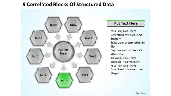 9_correlated_blocks_of_structured_data_how_to_present_business_plan_powerpoint_slides_1.jpg