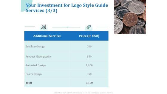 A_Step_By_Step_Guide_To_Creating_Brand_Guidelines_Your_Investment_For_Logo_Style_Guide_Services_Brochure_Graphics_PDF_Slide_1.jpg