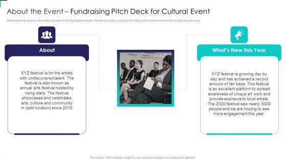 About_The_Event_Fundraising_Pitch_Deck_For_Cultural_Event_Summary_PDF_Slide_1.jpg
