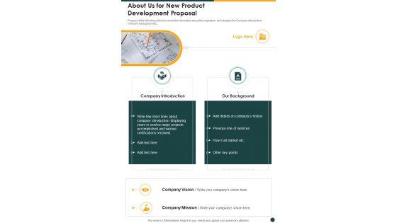 About_Us_For_New_Product_Development_Proposal_One_Pager_Sample_Example_Document_Slide_1.jpg