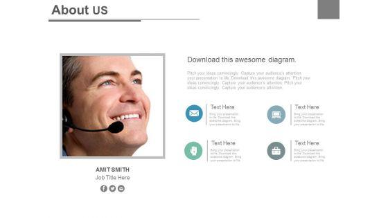 About Us Slide For Company Overview Powerpoint Slides About Us Slide For Company Overview Powerpoint Slides