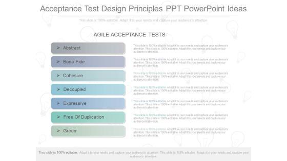 Acceptance Test Design Principles Ppt Powerpoint Ideas Acceptance Test Design Principles Ppt Powerpoint Ideas