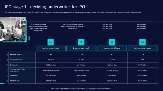Action_Plan_To_Implement_Exit_Strategy_For_Investors_Ipo_Stage_1_Deciding_Underwriter_For_IPO_Download_PDF_Slide_1.jpg