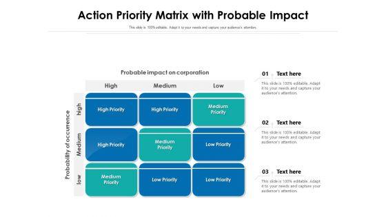 Action Priority Matrix With Probable Impact Ppt PowerPoint Presentation Gallery Format Ideas PDF Action Priority Matrix With Probable Impact Ppt PowerPoint Presentation Gallery Format Ideas PDF