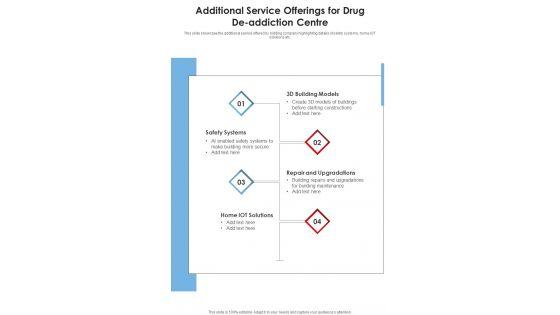 Additional_Service_Offerings_For_Drug_De_Addiction_Centre_One_Pager_Sample_Example_Document_Slide_1.jpg