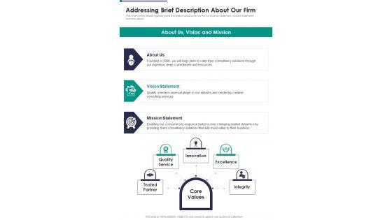 Addressing_Brief_Description_About_Our_Firm_One_Pager_Sample_Example_Document_Slide_1.jpg