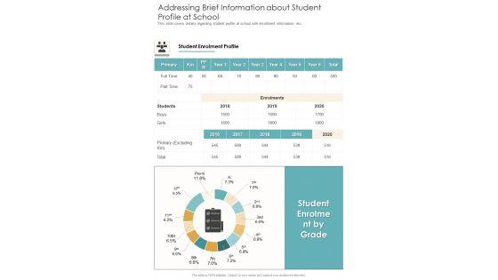 Addressing_Brief_Information_About_Student_Profile_At_School_One_Pager_Documents_Slide_1.jpg