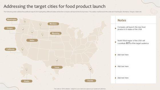 Addressing_The_Target_Cities_For_Food_Product_Launch_Launching_New_Beverage_Product_Ideas_PDF_Slide_1.jpg