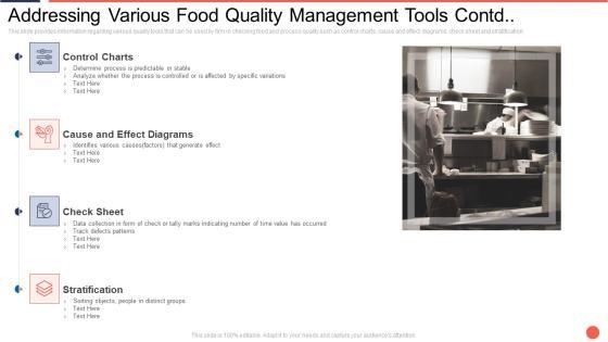 Addressing Various Food Quality Management Tools Contd Assuring Food Quality And Hygiene Introduction PDF Addressing Various Food Quality Management Tools Contd Assuring Food Quality And Hygiene Introduction PDF