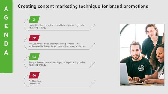 Agenda_Creating_Content_Marketing_Technique_For_Brand_Promotions_Infographics_PDF_Slide_1.jpg