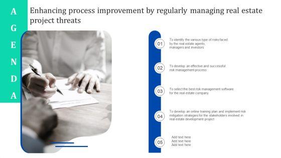 Agenda_Enhancing_Process_Improvement_By_Regularly_Managing_Real_Estate_Project_Threats_Sample_PDF_Slide_1.jpg