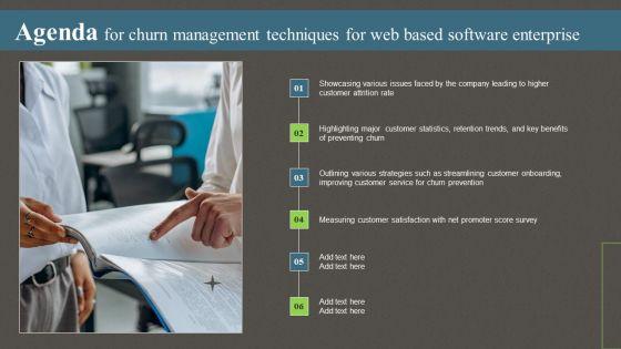 Agenda_For_Churn_Management_Techniques_For_Web_Based_Software_Enterprise_Ppt_PowerPoint_Presentation_File_Professional_PDF_Slide_1.jpg
