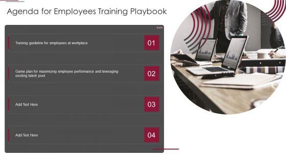 Agenda_For_Employees_Training_Playbook_Demonstration_PDF_Slide_1.jpg