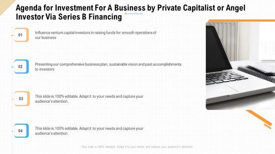 Agenda_For_Investment_For_A_Business_By_Private_Capitalist_Or_Angel_Investor_Via_Series_B_Financing_Clipart_PDF_Slide_1.jpg