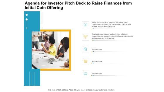 Agenda_For_Investor_Pitch_Deck_To_Raise_Finances_From_Initial_Coin_Offering_Structure_PDF_Slide_1.jpg