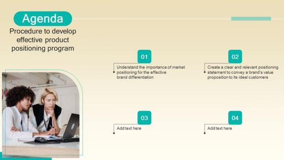 Agenda_For_Procedure_To_Develop_Effective_Product_Positioning_Program_Ppt_Pictures_Examples_PDF_Slide_1.jpg