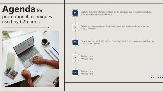 Agenda_For_Promotional_Techniques_Used_By_B2B_Firms_Designs_PDF_Slide_1.jpg