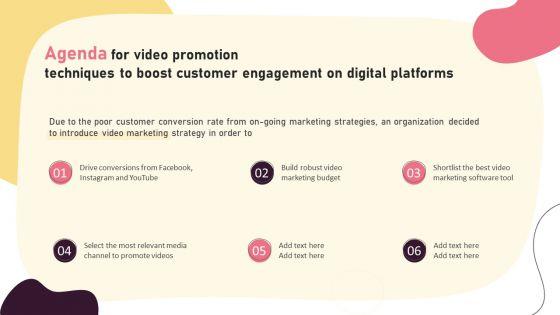 Agenda_For_Video_Promotion_Techniques_To_Boost_Customer_Engagement_On_Digital_Platforms_Slides_PDF_Slide_1.jpg
