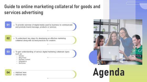 Agenda_Guide_To_Online_Marketing_Collateral_For_Goods_And_Services_Advertising_Brochure_PDF_Slide_1.jpg