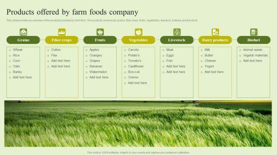 Agriculture_Marketing_Strategy_To_Improve_Revenue_Performance_Products_Offered_By_Farm_Foods_Company_Slides_PDF_Slide_1.jpg