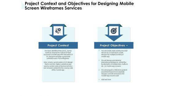 App_Wireframing_Project_Context_And_Objectives_For_Designing_Mobile_Screen_Wireframes_Services_Elements_PDF_Slide_1.jpg