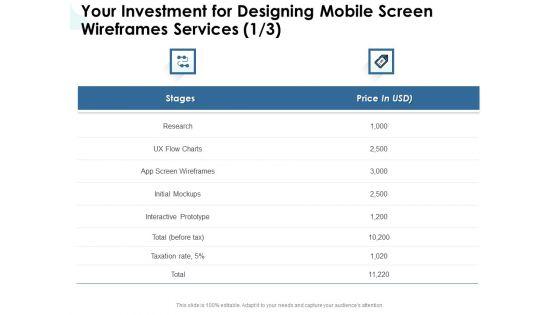 App_Wireframing_Your_Investment_For_Designing_Mobile_Screen_Wireframes_Services_In_Mockup_PDF_Slide_1.jpg