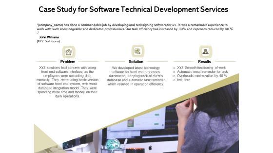 Application Technology Case Study For Software Technical Development Services Information PDF Application Technology Case Study For Software Technical Development Services Information PDF