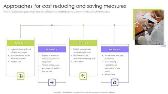 Approaches For Cost Reducing And Saving Measures Sample PDF Approaches For Cost Reducing And Saving Measures Sample PDF