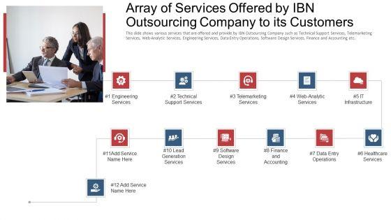 Array_Of_Services_Offered_By_Ibn_Outsourcing_Company_To_Its_Customers_Ppt_Infographics_Templates_PDF_Slide_1.jpg